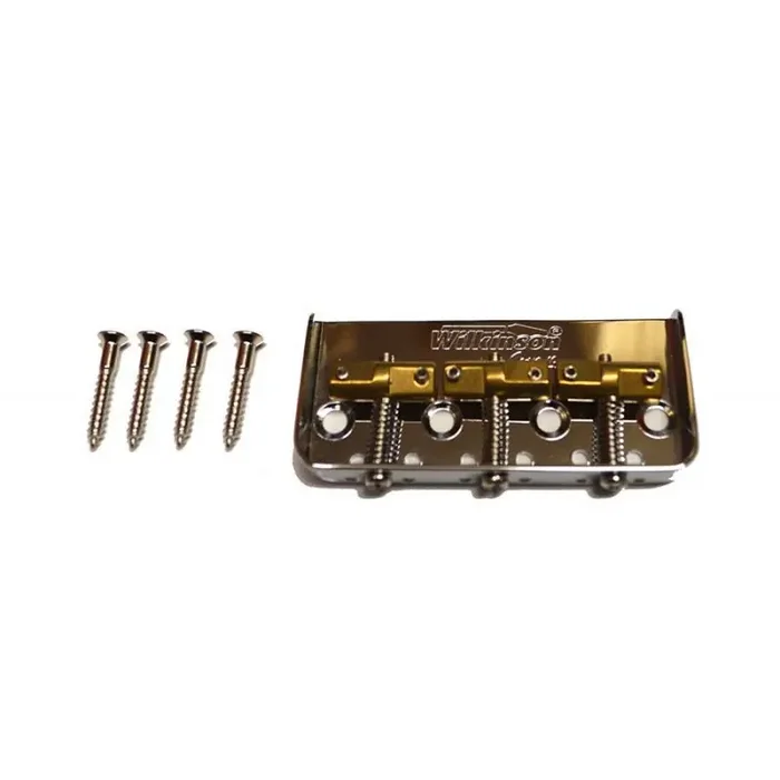 Wilkinson bridge-tailpiece Tele short version, pitch 10,8mm, staggered brass saddles, chrome