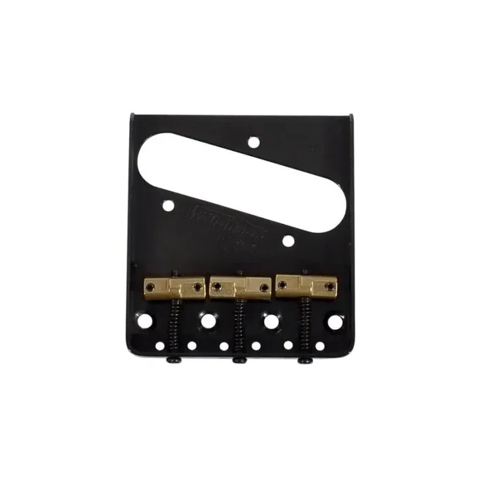 Wilkinson brug-staartstuk Tele, zwart, pitch 10,8mm, staggered brass saddles