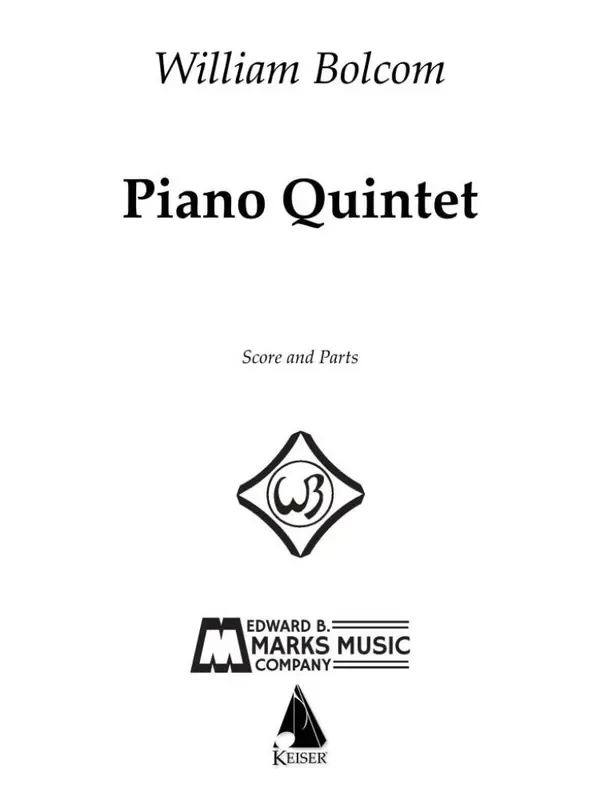 William Bolcom Piano Quintet Klavierquintett