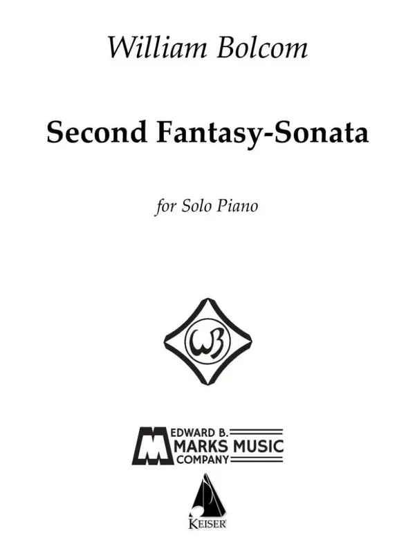 William Bolcom Second Fantasy Sonata Klavier Solo