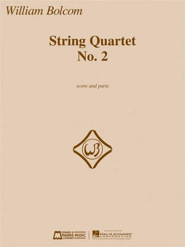 William Bolcom String Quartet No. 2 – Score And Parts Streichquartett