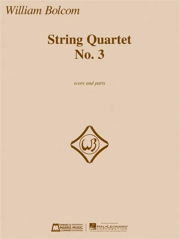 William Bolcom String Quartet No. 3 – Score And Parts Streichquartett