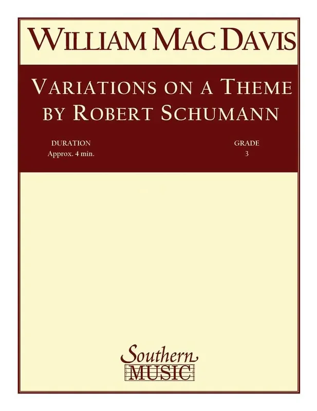 William Mac Davis Variations On A Theme By Robert Schumann Blasorchester