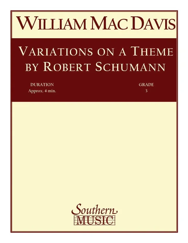 William Mac Davis Variations On A Theme By Robert Schumann Blasorchester