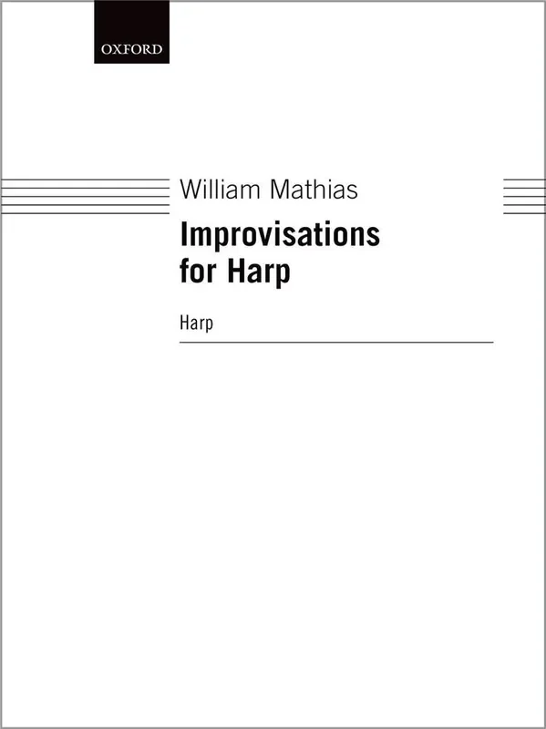 William Mathias Improvisations For Harp Harfe Solo