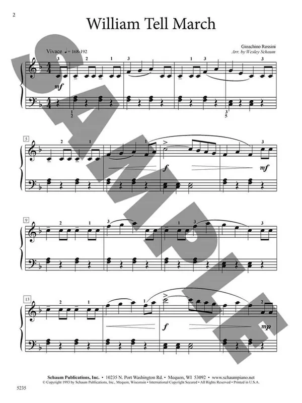 William Tell March Klavier Solo