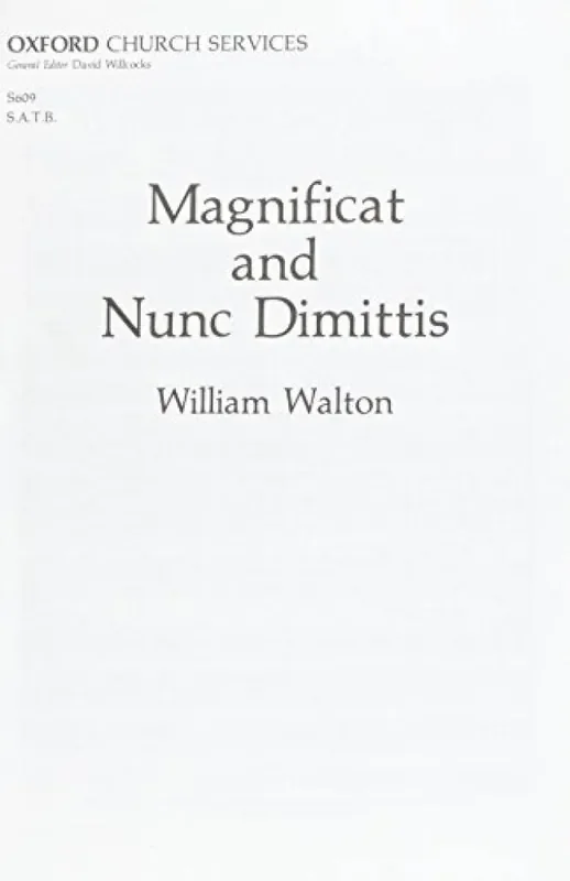 William Walton Magnificat And Nunc Dimittis Gemischter Chor mit Begleitung