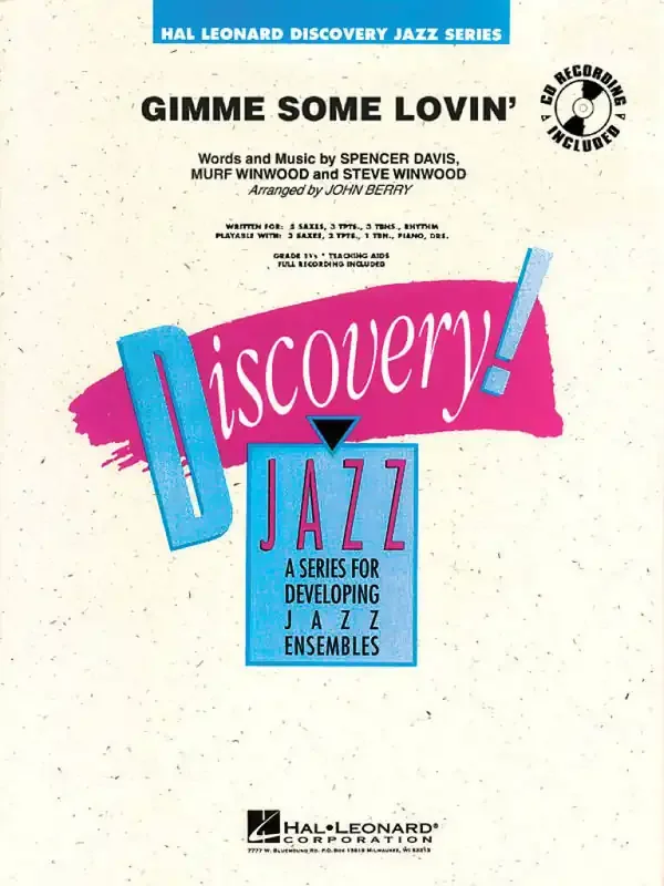 Winwood Gimme Some Lovin‘ (Arr. John Berry) Jazz Ensemble