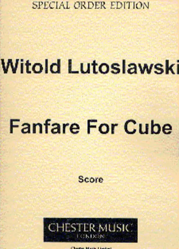 Witold Lutoslawski Fanfare For Cube Blechbläser Ensemble
