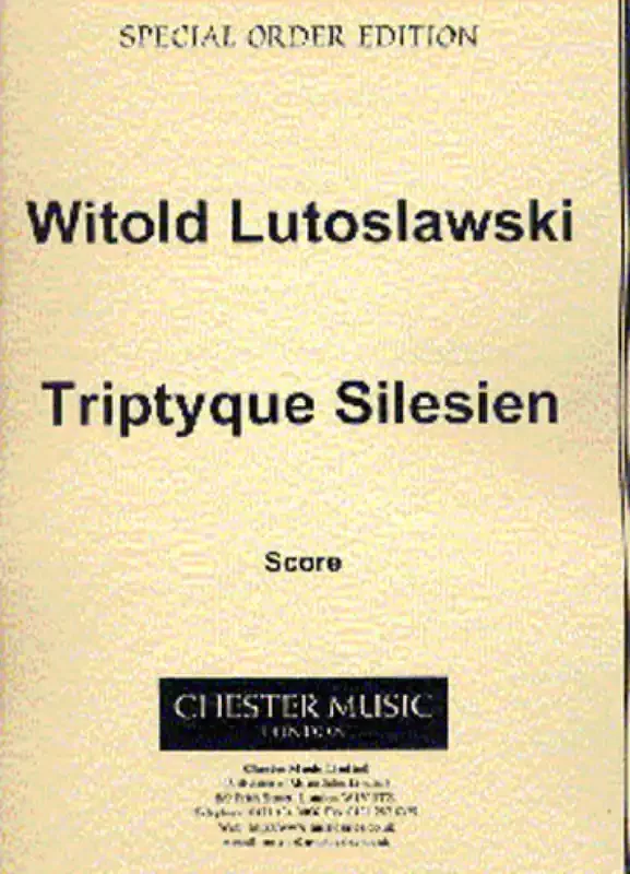 Witold Lutoslawski Triptyque Silesien Orchester
