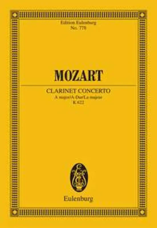 Wolfgang Amadeus Mozart Clarinet Concerto In A K.622 Streichorchester
