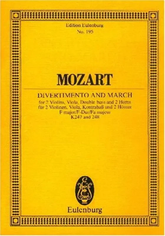 Wolfgang Amadeus Mozart Divertimento No. 10 F major and March Kammerensemble