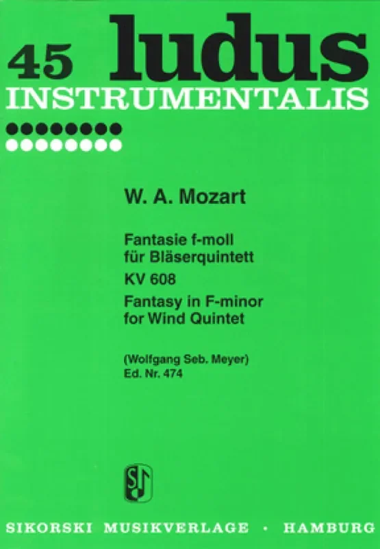 Wolfgang Amadeus Mozart Fantasie Blasquintett