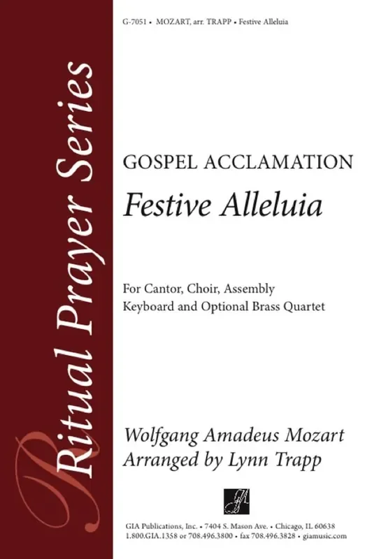 Wolfgang Amadeus Mozart Festive Alleluia – Instrument parts (Arr. Lynn Trapp) Gemischter Chor mit Begleitung