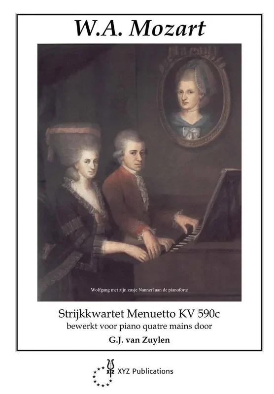 Wolfgang Amadeus Mozart Menuet Kv590C Klavier vierhändig