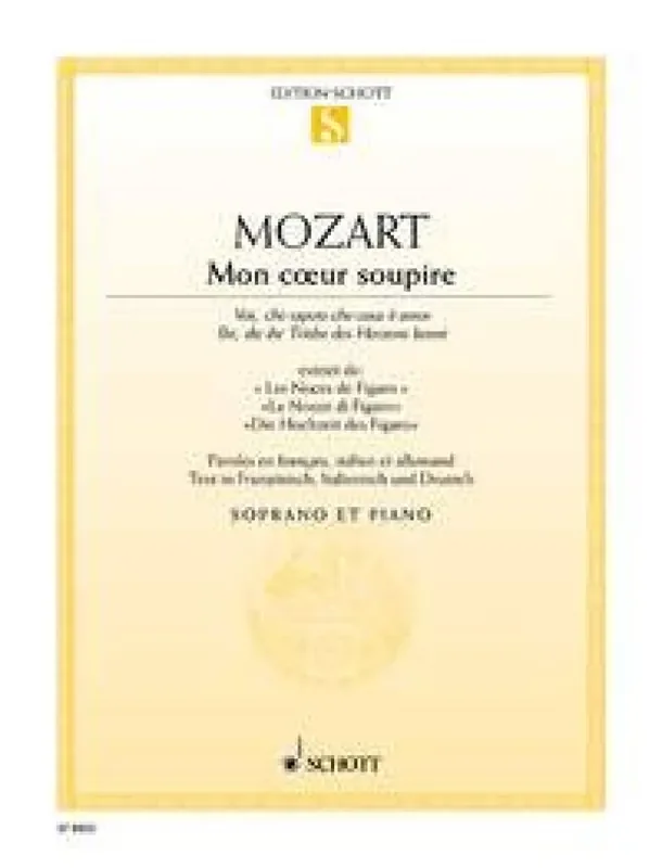 Wolfgang Amadeus Mozart Mon coeur soupire Gesang mit Klavier