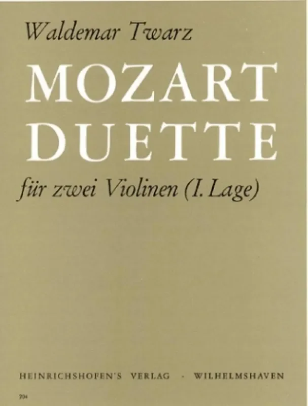Wolfgang Amadeus Mozart Mozart-Duette Violin Duett
