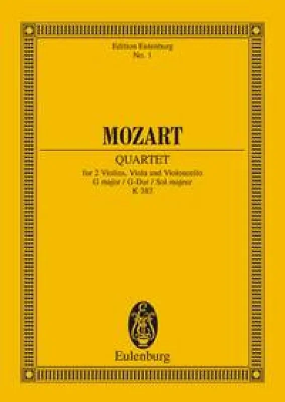 Wolfgang Amadeus Mozart String Quartet G major KV 387 Streichquartett