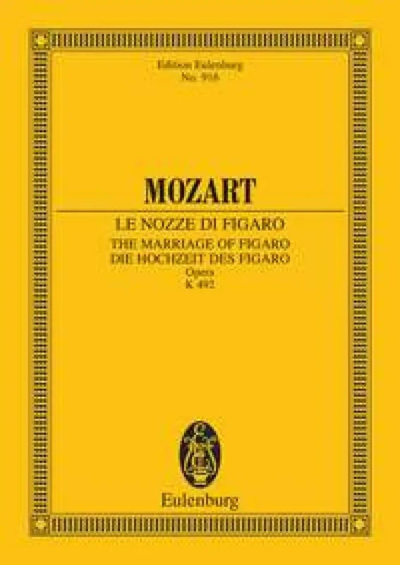 Wolfgang Amadeus Mozart The Marriage Of Figaro K 492 Study Score Gemischter Chor mit Ensemble