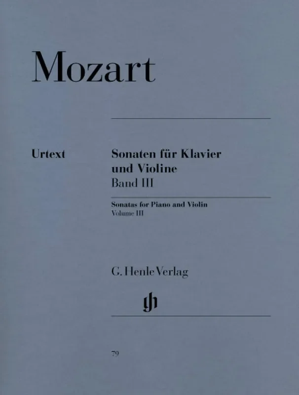 Wolfgang Amadeus Mozart Violin Sonatas – Volume 3 Violine mit Begleitung
