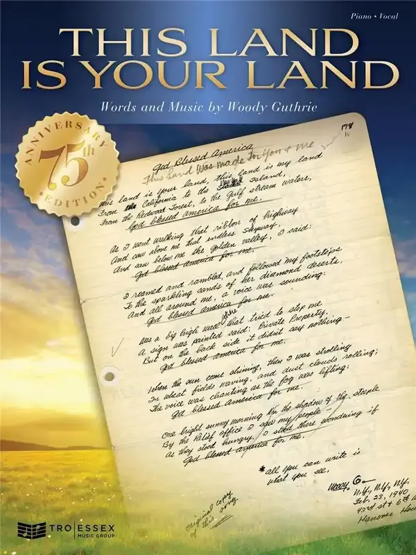 Woody Guthrie This Land Is Your Land Gesang mit Klavier