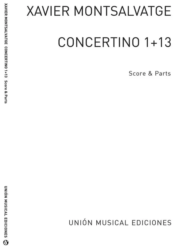 Xavier Montsalvatage Concertino 1 And 13 Streichorchester mit Solo