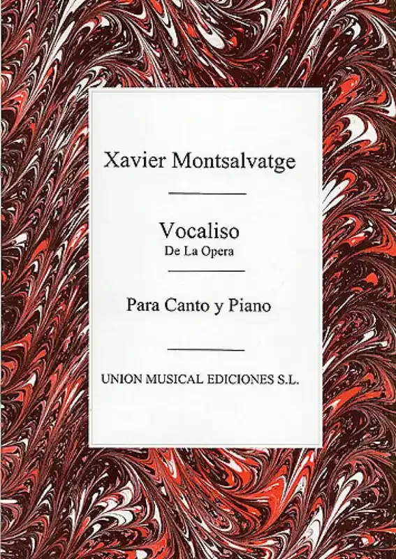 Xavier Montsalvatage Xavier Montsalvatge Vocaliso (De La Opera) Gesang mit Klavier