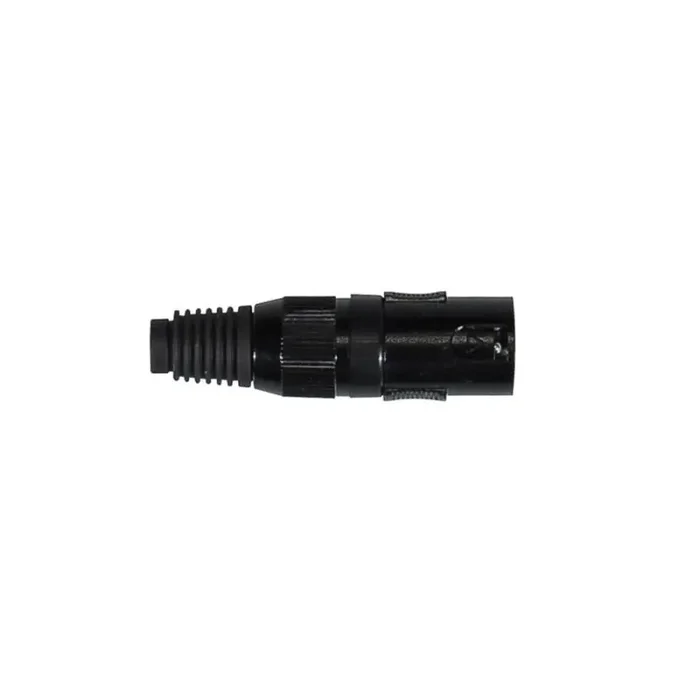XLR plug. male, 3-polig, geheel zwart