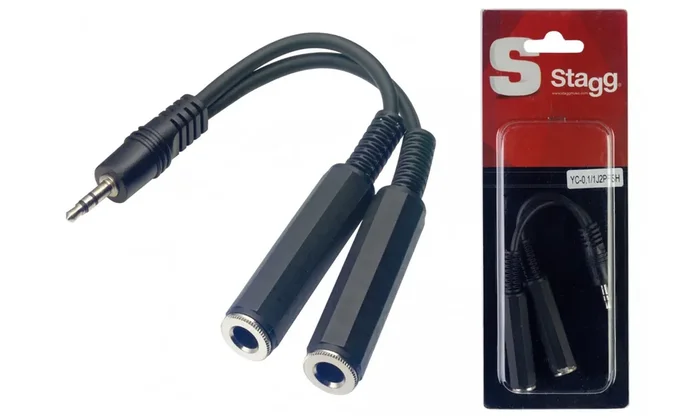 Y-Kabel-Adapter Stagg YC-0,1/1J2PFSH