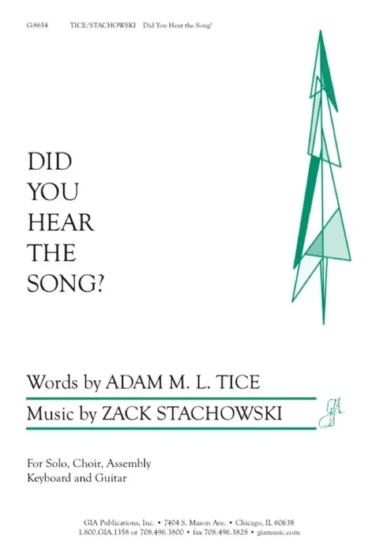Zack Stachowski Did You Hear the Song? Gemischter Chor mit Klavier/Orgel