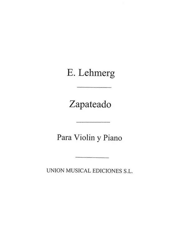 Zapateado For Violin And Piano Violine mit Begleitung
