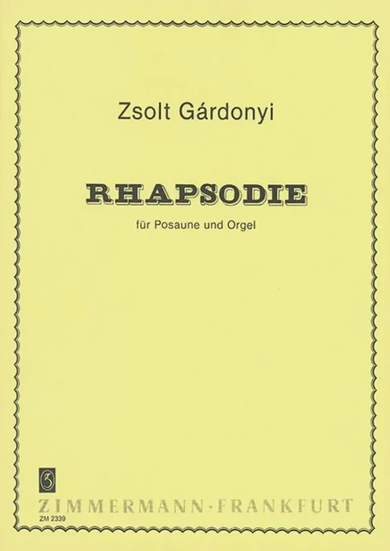 Zsolt Gárdonyi Rhapsodie Posaune mit Begleitung
